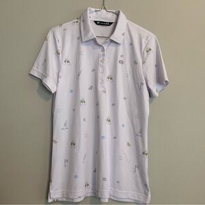 Travis Mathew M High Noon Seltzer Polo women Shirt Keep Em Coming Golf Limited